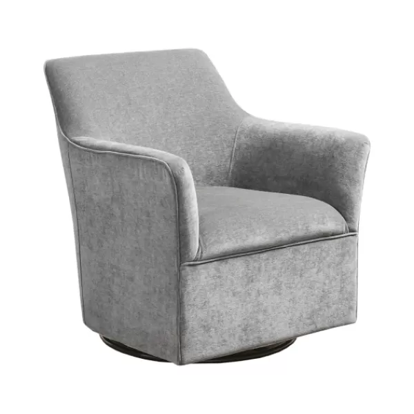 Accent Chairs-Kirkland's Home Upholstered Swivel Glider Accent Chair Gray