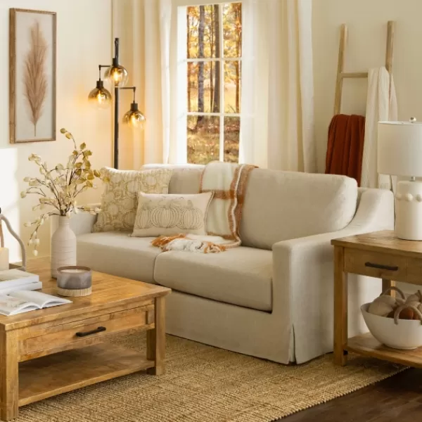 Sofas & Loveseats-Kirkland's Home Upholstered Weekend Sofa Ivory