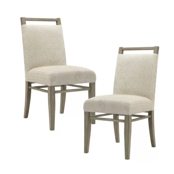 Dining Chairs-Kirkland's Home Upholstered Wooden Dining Chairs, Set Of 2 Ivory