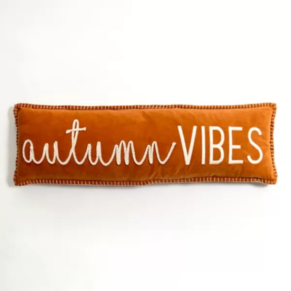 Pillows-Kirkland's Home Velvet Autumn Vibes Pillow Orange