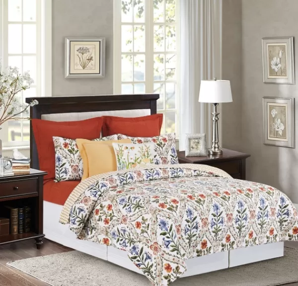 Quilts-Kirkland's Home Victoria'S Garden 3-Pc. Full/Queen Quilt Set White/Multi