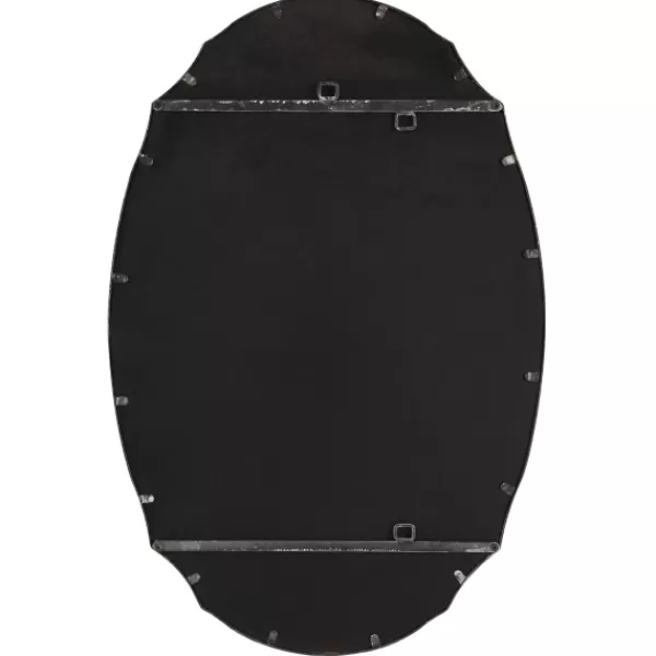 Decorative Mirrors-Kirkland's Home Vintage Charcoal Concaved Oval Mirror