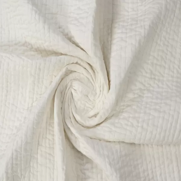Blankets & Throws-Kirkland's Home Vintage Cotton Fringe Throw Ivory