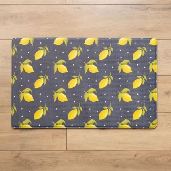 Kitchen & Floor Mats-Kirkland's Home Vintage Lemons Kitchen Mat Yellow/Black