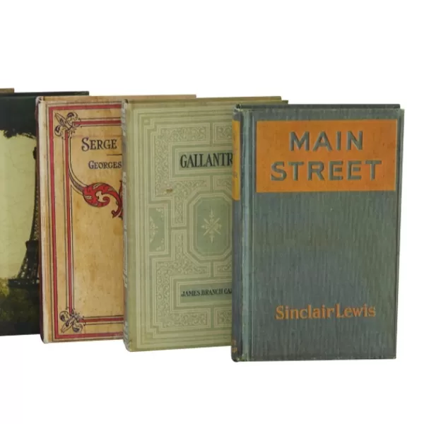 Baskets & Boxes-Kirkland's Home Vintage Library Decorative 6-Pc. Book Box Set Gray/Blue/Red