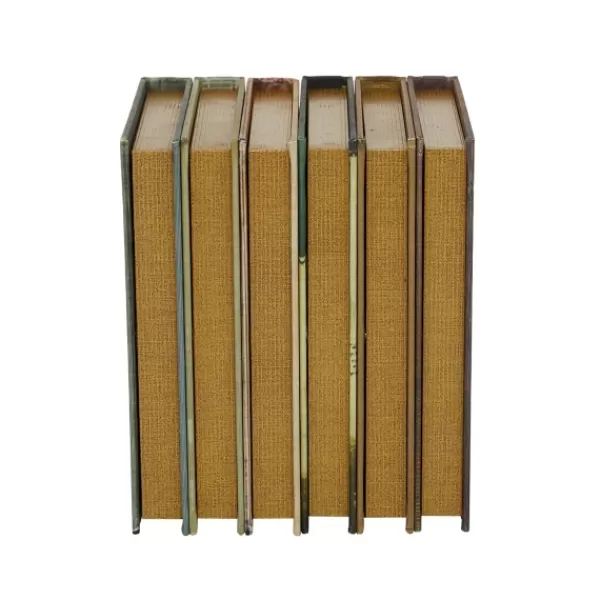 Baskets & Boxes-Kirkland's Home Vintage Library Decorative 6-Pc. Book Box Set Gray/Blue/Red