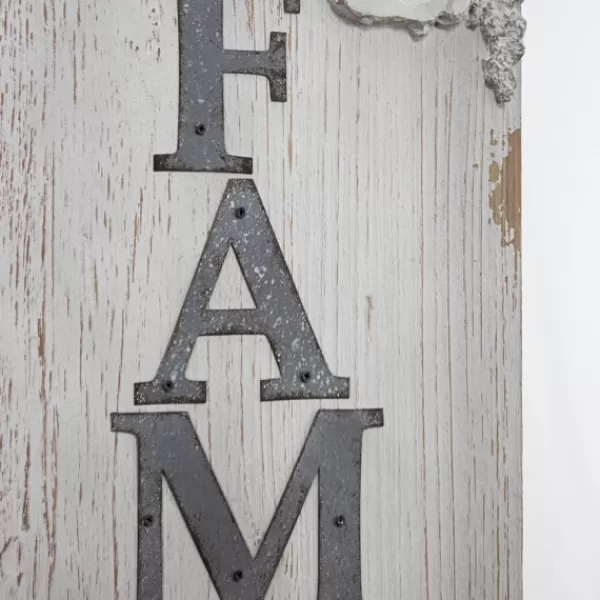 Wall Quotes & Signs-Kirkland's Home Vintage Painted Wood Family Sign Gray