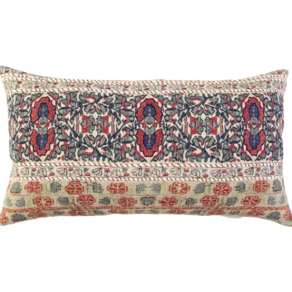 Pillows-Kirkland's Home Vintage Prints Cotton Lumbar Pillow Multi
