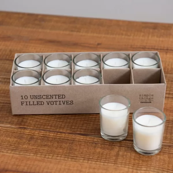 Candles-Kirkland's Home Votive Candles, Set Of 10 Ivory