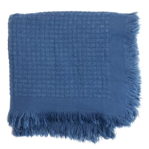 Blankets & Throws-Kirkland's Home Waffle Weave Throw Blanket Blue