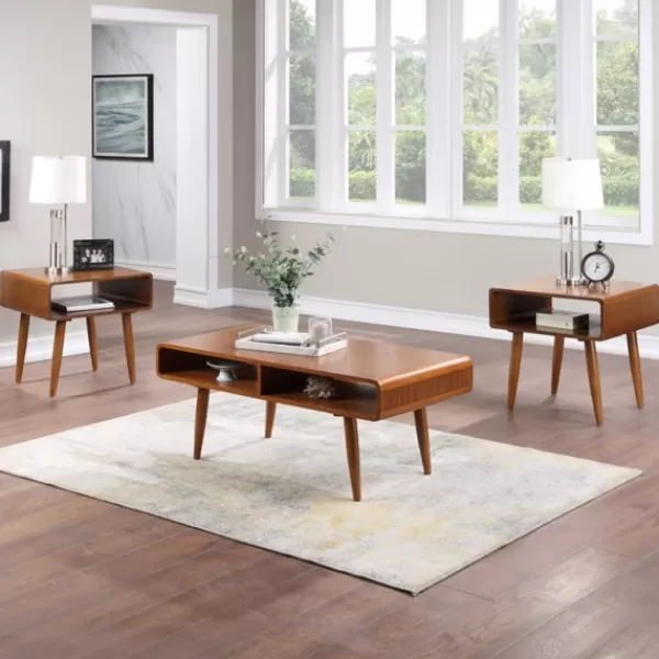 Coffee Tables-Kirkland's Home Walnut 3-Pc. Wood Coffee And Side Table Set Brown