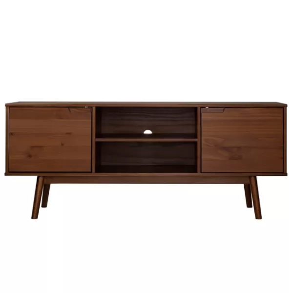 Tv Stands & Media Consoles-Kirkland's Home Walnut Solid Wood Tv Console Brown