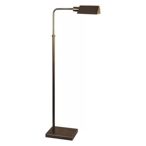 Floor Lamps-Kirkland's Home Warm Bronze Metal Reading Floor Lamp Brown