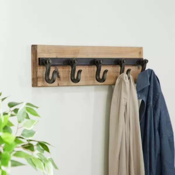 Hooks-Kirkland's Home Warm Brown Industrial Iron Wall Hooks