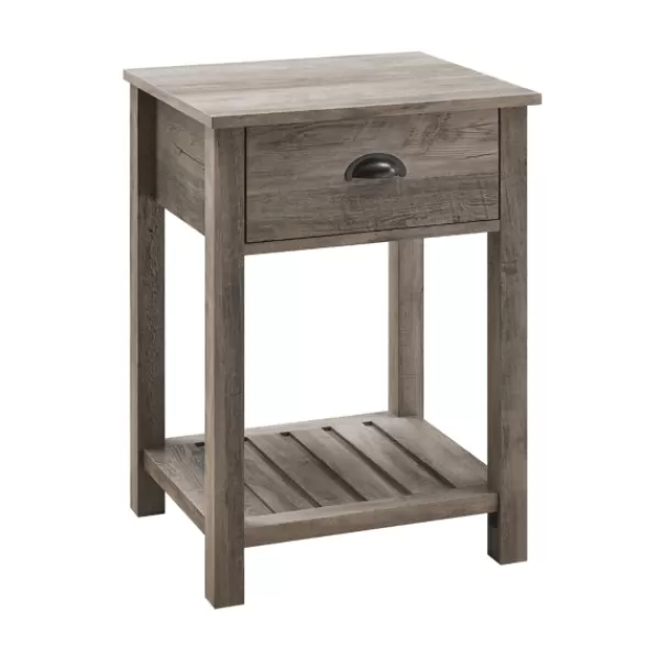 Accent & End Tables-Kirkland's Home Wash Country Accent Table Gray