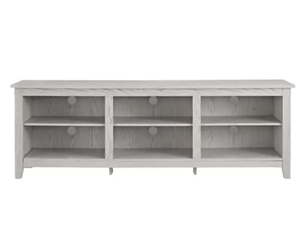 Tv Stands & Media Consoles-Kirkland's Home Washed Wood Tv Stand, 70 In. White