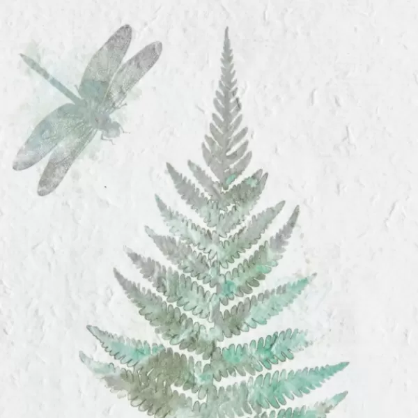Framed Art-Kirkland's Home Watercolor Ferns 2-Pc. Framed Wall Art Green/White/Brown