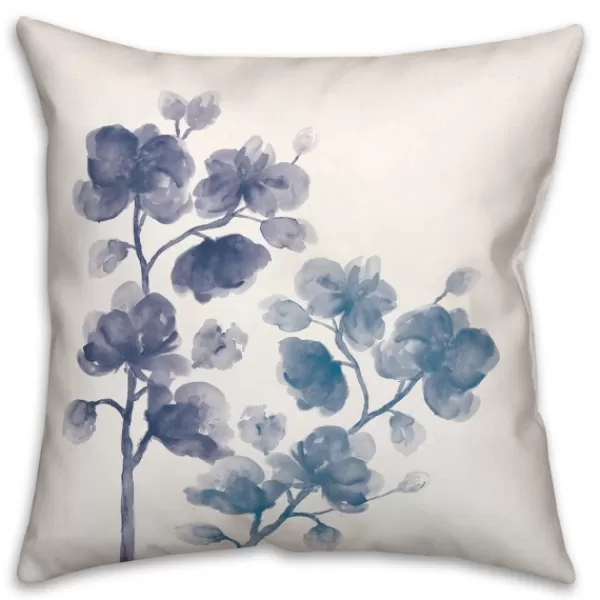 Pillows-Kirkland's Home Watercolor Floral Pillow Blue