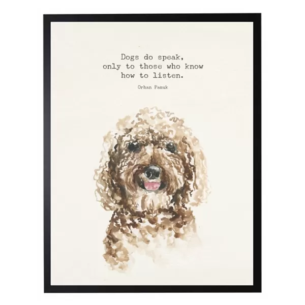 Wall Quotes & Signs-Kirkland's Home Watercolor Goldendoodle Quote Framed Art Print Brown/White