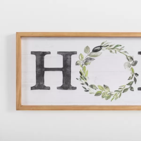 Wall Quotes & Signs-Kirkland's Home Watercolor Home Wreath Wall Plaque White/Black