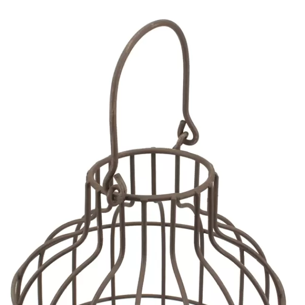 Lanterns-Kirkland's Home Weathered Wood And Metal Lanterns, Set Of 2 Brown