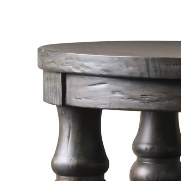 Accent & End Tables-Kirkland's Home Weathered Wood Open Column Accent Table Gray