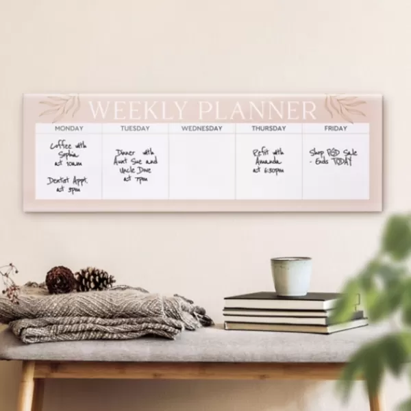 Memo & Chalkboards-Kirkland's Home Weekly Planner Acrylic Dry Erase Board Tan