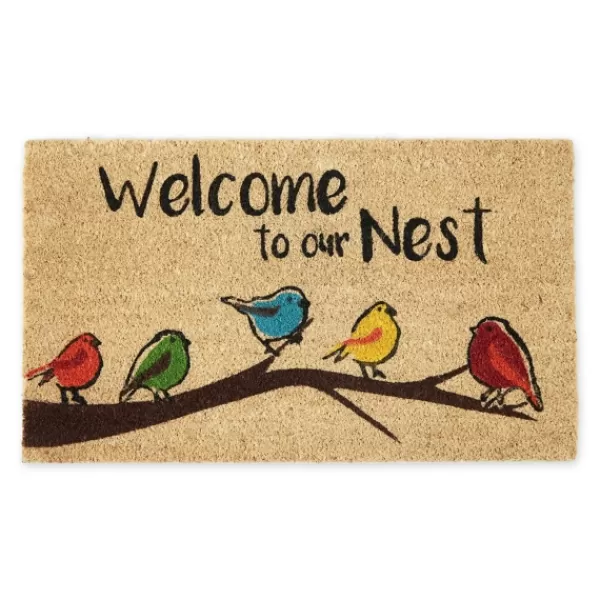 Doormats-Kirkland's Home Welcome To Our Nest Coir Doormat Tan/Black/Multi