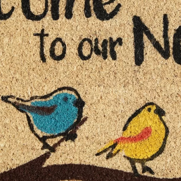 Doormats-Kirkland's Home Welcome To Our Nest Coir Doormat Tan/Black/Multi