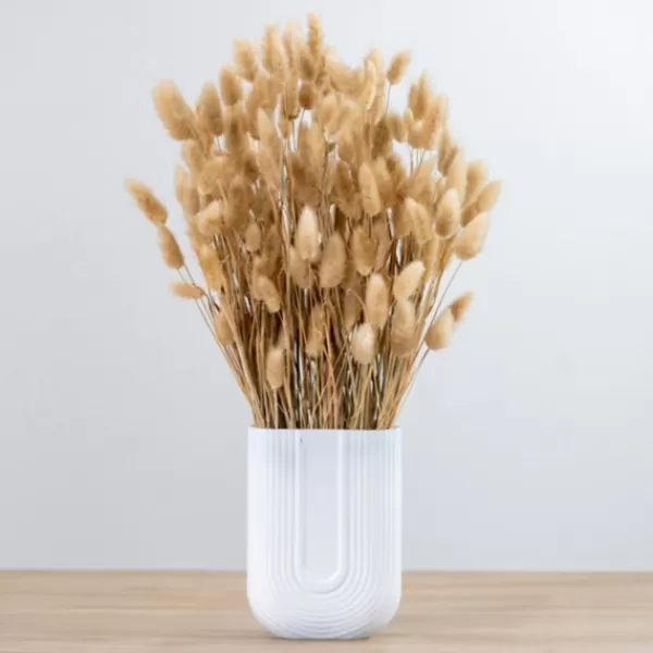 Arrangements & Greenery-Kirkland's Home Wheat Arrangement In White Glass Vase Tan/White