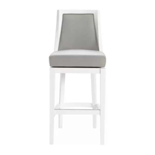 Bar Stools & Counter Height Stools-Kirkland's Home White And Swivel Bar Stool Gray