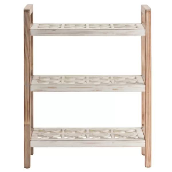 Bookshelves-Kirkland's Home White Distressed Wood Bookshelf