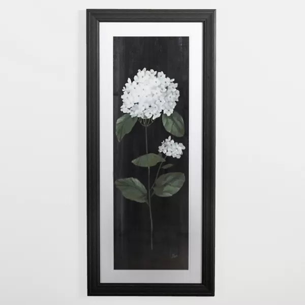 Framed Art-Kirkland's Home White Flower On Black I Framed Art Print White/Black