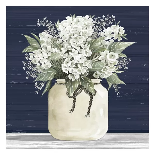 Canvas Art-Kirkland's Home White Flowers Ii Giclee Canvas Print, 30X30 In. Blue/White