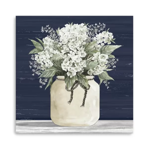 Canvas Art-Kirkland's Home White Flowers Ii Giclee Canvas Print, 40X40 In. Blue/White