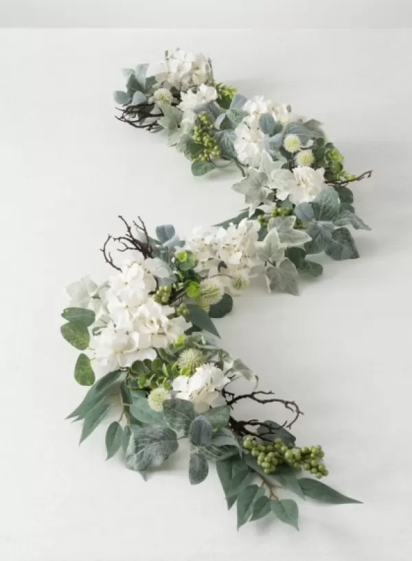 Arrangements & Greenery-Kirkland's Home White Hydrangea Garland White/Green