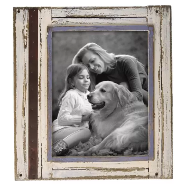 Picture Frames-Kirkland's Home White Rustic Wooden Photo Frame, 8X10