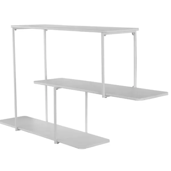 Shelves-Kirkland's Home White Staggered 3-Tier Wall Shelf