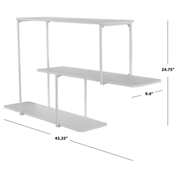 Shelves-Kirkland's Home White Staggered 3-Tier Wall Shelf