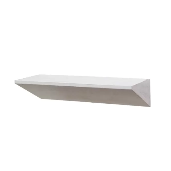 Shelves-Kirkland's Home White Wedge Wood Small Floating Shelf