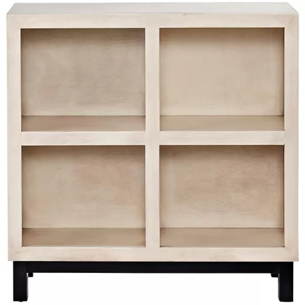 Entryway Furniture-Kirkland's Home White Wood 4-Cubby Bookshelf