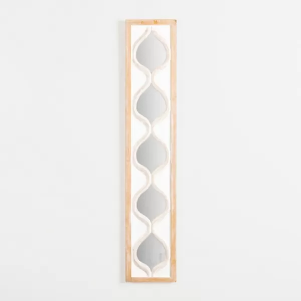 Decorative Mirrors-Kirkland's Home White Wood Stacked Teardrops Wall Mirror