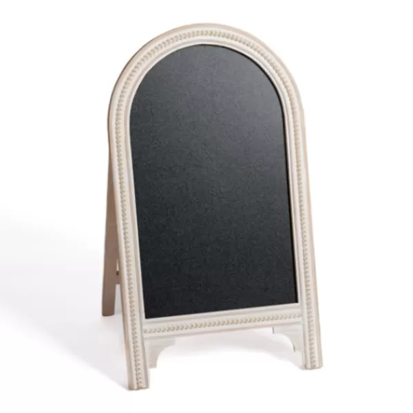 Memo & Chalkboards-Kirkland's Home Whitewashed Beaded Chalkboard Easel White/Black