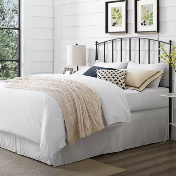 Beds & Headboards-Kirkland's Home Whitley Metal Slat Full/Queen Headboard Black