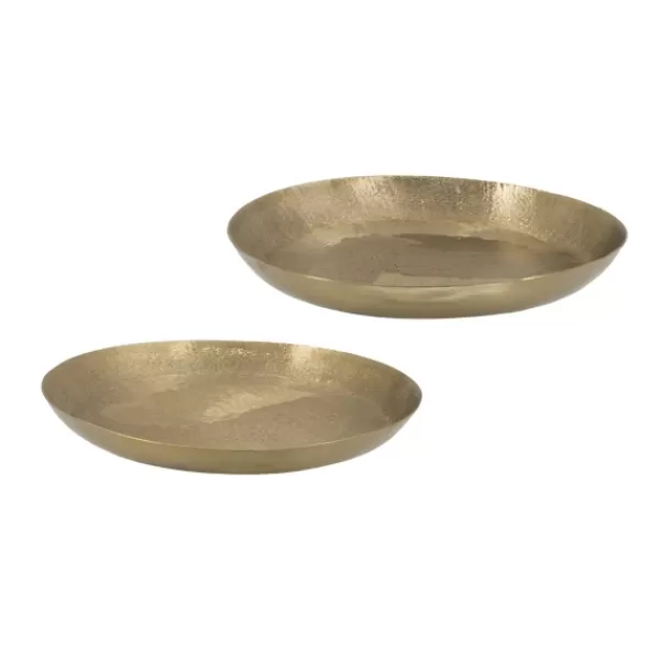 Decorative Bowls & Jars-Kirkland's Home Wide Swirl 2-Pc. Decorative Bowl Set Gold