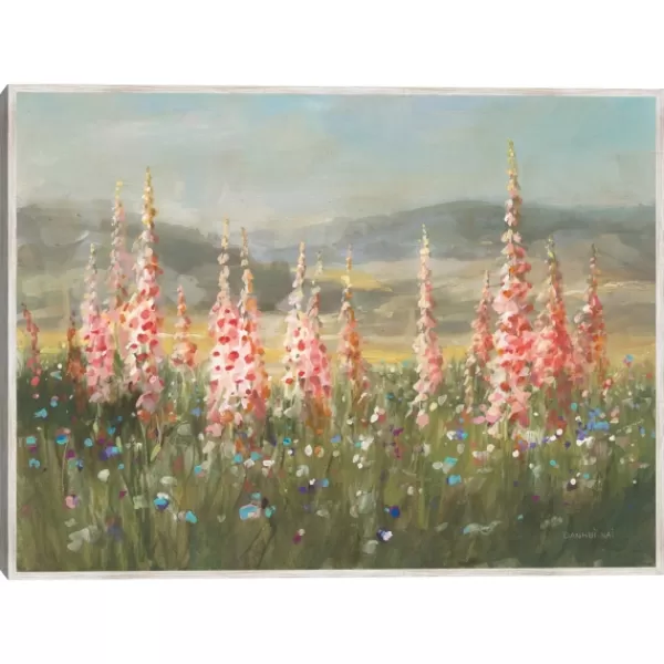 Canvas Art-Kirkland's Home Wild Foxglove Framed Canvas Art Print Pink/Green