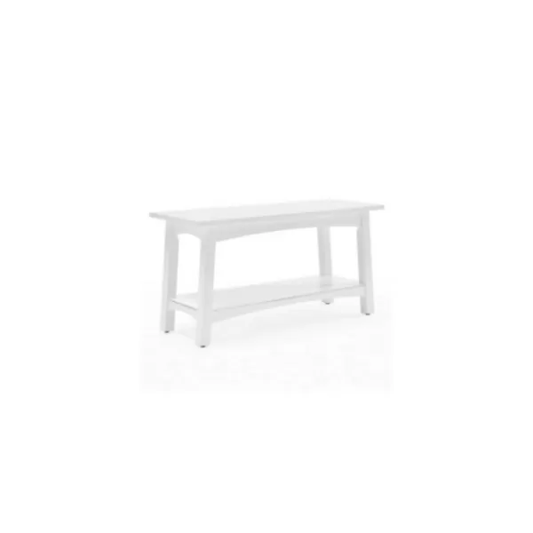 Benches & Ottomans-Kirkland's Home Willis Wooden Lower Shelf Bench White