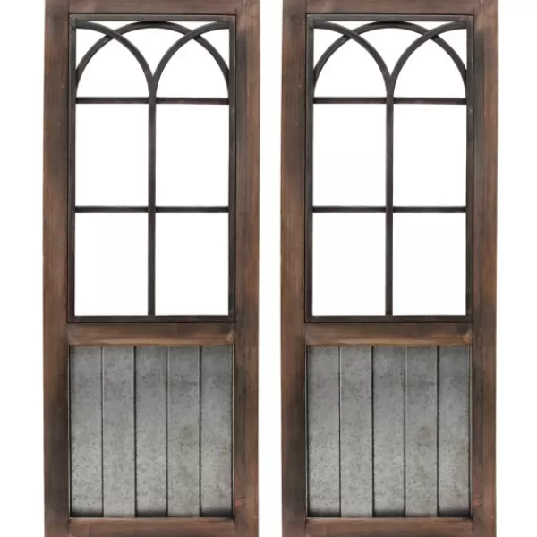 Wall Plaques-Kirkland's Home Willow Farms Window Plaque, Set Of 2 Brown