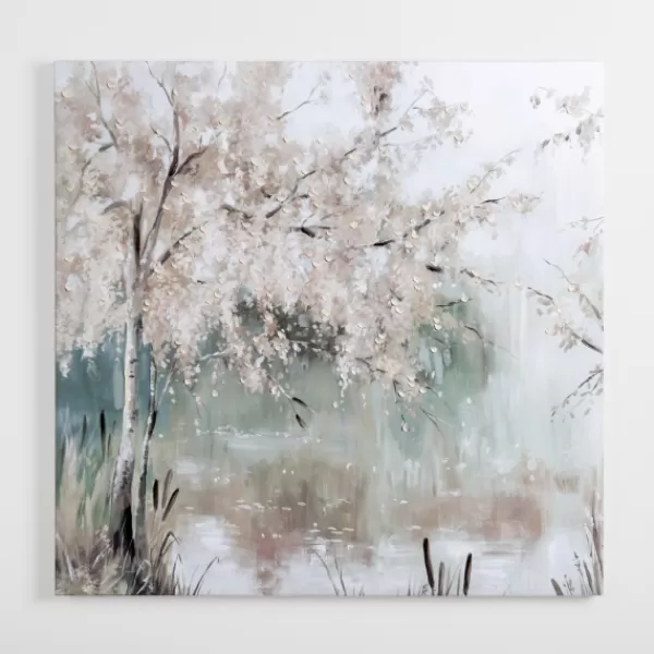 Canvas Art-Kirkland's Home Willow Peace Tree Canvas Art Print Gray/White