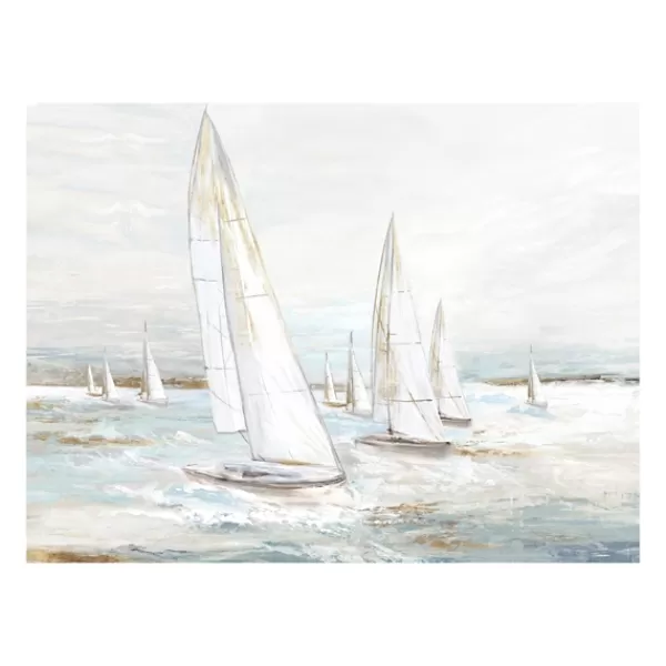 Canvas Art-Kirkland's Home Windswept Sails I Canvas Art Print White/Blue